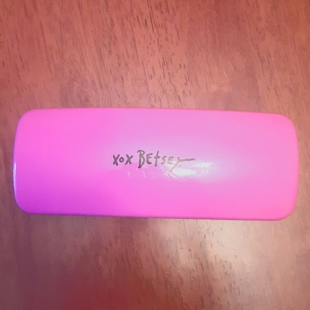 Betsey Johnson Pink Glasses Case